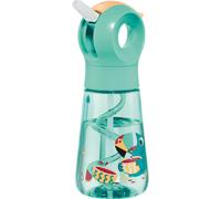 Gourde Étanche Avec Paille Toucan - Turquoise Orange TU