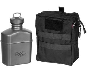 Gourde FoxOutdoor, titane, env. 1 l, avec sac