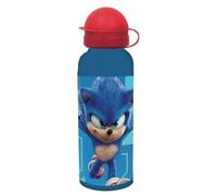 SEGA Gourde Sonic The Hedgehog en aluminium 520 ml, boquille anti-fuite, sans BPA, pour enfants