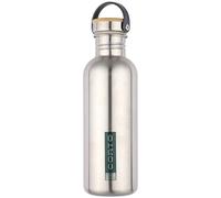 Gourde inox corto 1l argent avec bouchon bambou
