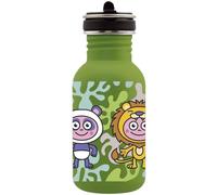 Gourde inox enfant laken basic steel 0,5l verte avec bouchon flow