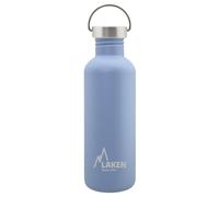 Gourde inox laken basic steel 1l bleue avec bouchon vintage
