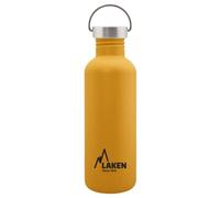 Gourde inox laken basic steel 1l jaune avec bouchon vintage