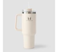 Gourde inox MP à poignée latérale avec paille 1200 ml - Crème naturel