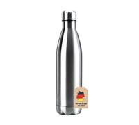 Gourde isotherme 1 litre en acier inoxydable argenté - bouteille thermos étanche eau thé café sport fitness randonnée outdoor