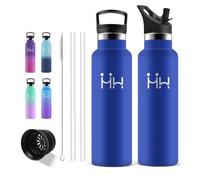 Gourde Isotherme, 24h Froid & 12h Chaud, Gourde Sport 1L, Pour Voyage | Bouteille Isotherme Double Vide, Gourde Réutilisable, Facile à Transporter Pour Camping, Bureau et Activités Extérieures