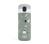 MONBENTO - Gourde Isotherme enfant MB Pop Raccoon - Raton Laveur - 360ml - Chaud/Froid jusqu'à 12h - Petite Gourde Hermétique Enfant Ecole/Parc et/ou pour Adulte à Glisser dans un Sac à Main - Vert