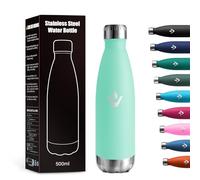 Gourde Isotherme 500ml, Bouteille Isotherme sans BPA, Étanche, Isolant sous Vide à Double Paroi, Gourde Inox Réutilisable pour Bureau, École, Sport, Yoga, Randonnée, Enfant, Adulte, Voyage, Outdoor