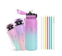 Gourde Isotherme 750 ml - Gourde - Bouteille Isotherme - Thermos Avec Paille - Double Isolation - Gourdes Inox - Facile à Nettoyer - Bouteille Thermos, Bouteille d'eau pour Randonnée, Yoga, Sport