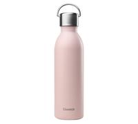 Qwetch Bouteille isotherme Active – Inox double paroi avec poignée – 600 ml Rose pastel
