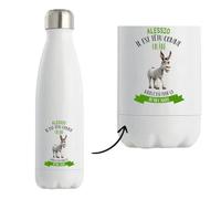 Gourde Isotherme Alessio il est têtu comme un âne mais c'est pour ça qu'on l'adore | Bouteille Inox Double Paroi 500 ml Froid 24 h Chaud 12 h | Sport Bureau Randonnée Vélo