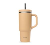 Gourde Isotherme Avec Paille Travel Cup Abricot - 90 Cl - Qwetch