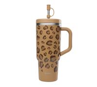 Gourde Isotherme Avec Paille Travel Cup Camel Léopard - 90 Cl - Qwetch