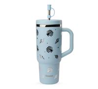 Gourde Isotherme Avec Paille Travel Cup Évasion Pastel Bleu - 90 Cl - Qwetch