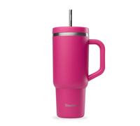 Gourde Isotherme Avec Paille Travel Cup Magenta - 90 Cl - Qwetch