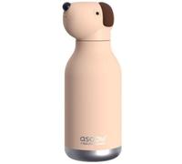 Asobu® Bouteille d'eau pour enfants BESTIE avec paille 460ml - CHIEN MARRON