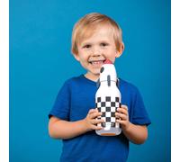 Asobu Gourde isotherme pour enfants BESTIE RAKETE avec paille anti-fuite en acier inoxydable 460 ml
