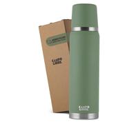 Gourde isotherme bouteille thermos - 1 litre - Inox - Vert - Double paroi, étanche