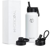 Gourde isotherme en acier inoxydable - 750 ml, 1 l, 1,2 l - blanche - sans BPA