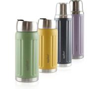 Gourde isotherme Famanu, 500 ml, couleur vert "mosgrün", avec couvercle "Click & Go"