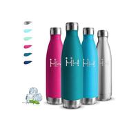 Gourde Isotherme, Gourde 500ml, Sans BPA, Gourdes Enfant, 24h Froid & 12h Chaud, Gourdes Inox, Anti Fuite, Bouteille Isotherme, Facile à Transporter, Gourd Metal, pour École, Bureau, Camping, Voyage