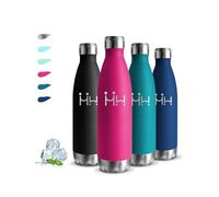 Gourde Isotherme, Gourde 500ml, Sans BPA, Gourdes Inox, 24h Froid & 12h Chaud, Gourdes Metal, Anti Fuite, Gourd Reutilisable, Double Vide, Bouteille d'eau pour École, Bureau, Camping, Voyage, Running