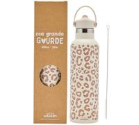 Gourde isotherme léopard crème (600 ml)