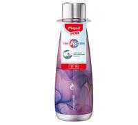 Maped Picnik - Bouteille Isotherme en Acier Inoxydable - Bouteille Étanche - Double Paroi, Longue Conservation Froid et Chaud - Décoration Silky, 500 ml