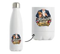 Gourde Isotherme Notaire C'est juste le Meilleur Métier | Bouteille Inox Double Paroi 500 ml Froid 24 h Chaud 12 h | Sport Bureau Randonnée Vélo | Cadeau Homme Femme Anniversaire