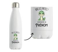 Gourde Isotherme Personnalisé Prénom - Bas les Pattes ! Monstre du Loch Grognon Kawaii | Bouteille Inox Double Paroi 500 ml Froid 24 h Chaud 12 h | Sport Bureau Randonnée Vélo