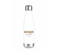 Gourde Isotherme Personnalisée Maman Formidable - Bouteille Inox 750ml - Cadeau Fête des Mères - Prénom - Motif Léopard