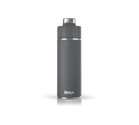 Ninja Thirsti Bouteille et flasque 700 ml avec couvercle étanche, conçue pour boissons gazeuses, chaudes et froides. Voyage/sport. Triple isolation, bouteille en acier inoxydable, Gris, DW2401EUUKGY