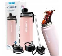Gourde isotherme - WESSPER - ActiveMax Steeline - Acier inoxydable - 500 ml - 12h chaud / 24h froid