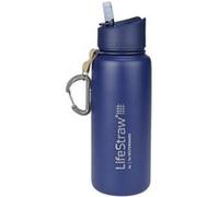 LifeStraw Go Stainless Steel Bouteille en acier inoxydable isolée avec filtre Différentes couleurs. Couleur : Bleu moyen