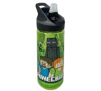 Gourde Minecraft 620 ml en Tritan Bouteille pop-up avec bec verseur à clipser sans BPA pour enfants, école, sport et loisirs