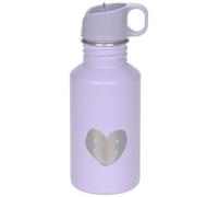Lässig – Gourde enfant Little Gang Coeur – Inox 500 ml sans BPA anti-fuite mauve