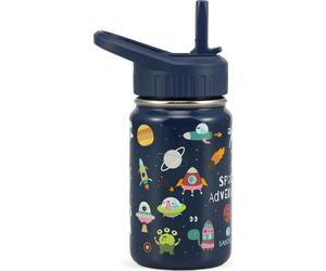 Gourde pour enfants Acier inoxydable 350ml avec paille Anti-fuite Garçons Filles sans BPA