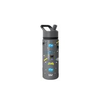 Gourde pour Enfants Simple Modern Summit avec Couvercle à Paille | Tasse Isotherme Harry Potter en Acier Inoxydable pour Filles, Garçons, École | 530 ml | Batman POW!