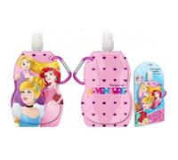 Gourde Princesses Disney 400-500 Ml (sans BPA) gourde pliable avec mousqueton (réutilisable, accrochable, lavable, congelable)