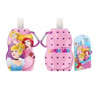 Gourde Princesses Disney 400-500 Ml (Sans Bpa) Gourde Pliable Avec Mousqueton (Réutilisable, Accrochable, Lavable, Congelable) Multicolore