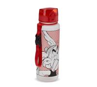 Gourde Renforcée 600 ml - Astérix et Obelix - Style Pop Art, Rouge/Bleu