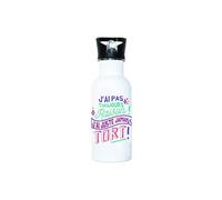 Gourde Sport blanche en Aluminium Jamais tort - 500 ml
