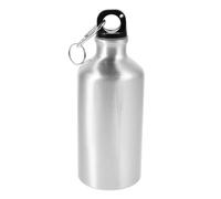 Gourde Sport Isotherme en Aluminium 500ml, Argenté, Double Couvercle | Finition Décorative par Transfert Thermique, Légère et Facile à Nettoyer, pour Eau ou Boissons Chaudes