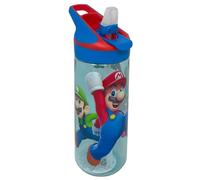 Gourde Super Mario Nintendo 620 ml en Tritan Bouteille pop-up avec paille intégrée sans BPA pour enfants, école, sport et loisirs