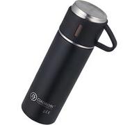 Gourde Thermique sous Vide 500ml Acier inoxydable Filtre à Thé Noir Noir