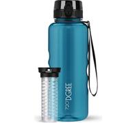 Gourde uberBottle crystalClear avec récipient à fruits, 1 500 ml / Bleu pétrole / 720DGREE