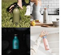 Gourde urbaine 1 L / 500 ml / 250 ml - Gourde écologique en acier inoxydable - Sans BPA - Non-thermique