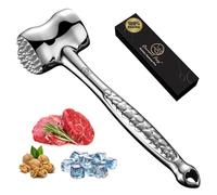 Gourmet Easy Attendrisseur de Viande Inox Édition Cœur, Garantie à Vie | Acier inoxydable massif, double face, bonne prise en main, pour escalopes et steaks, compatible lave-vaisselle, design coeur.