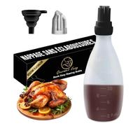 Gourmet Easy Pinceau en Silicone avec Distributeur, BBQ & Pâtisserie | Distributeur intégré pour une application rapide et sans effort, idéal pour barbecue et pâtisserie.
