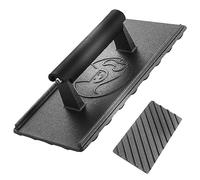 Gourmet Easy Presse à Grill en Fonte 1,2kg, Manche Isolant | Fonte antiadhésive, pour viande et poisson, échange 5 ans.